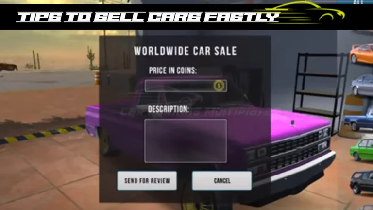 How to Sell Cars in Car Parking Multiplayer v4.8.14.8?